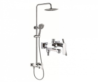 Тропическая душевая система Rush, со смесителем  для ванны, пов. излив, хром (ST4235-40)