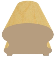 Поручень 45х70 гладкий (паз 50мм)