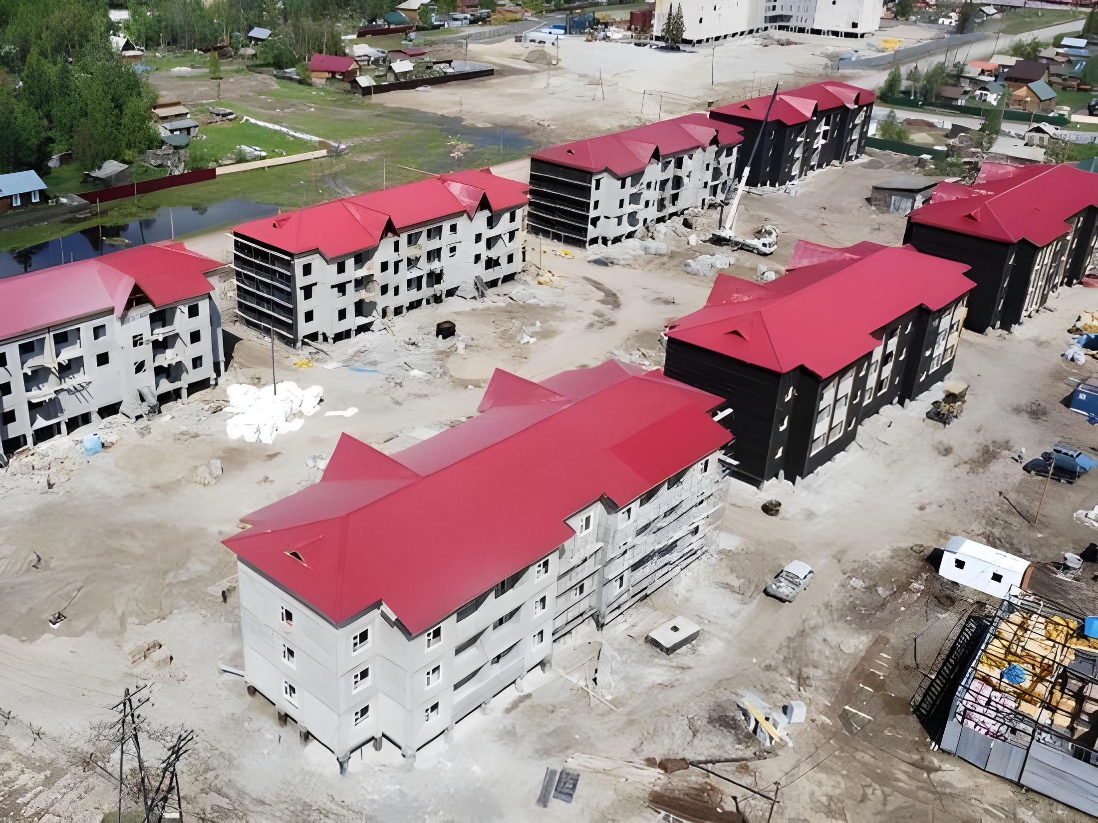 Квартальная застройка жилыми домами. РС(Я), Горный район, с. Бердигястях