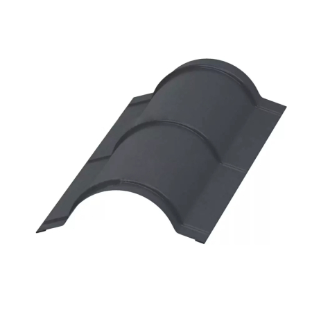 14308 Планка КОНЬКА круглого R110х2000 (ПЭ-01-RAL 7024 Серый графит-0.5)NormanMP